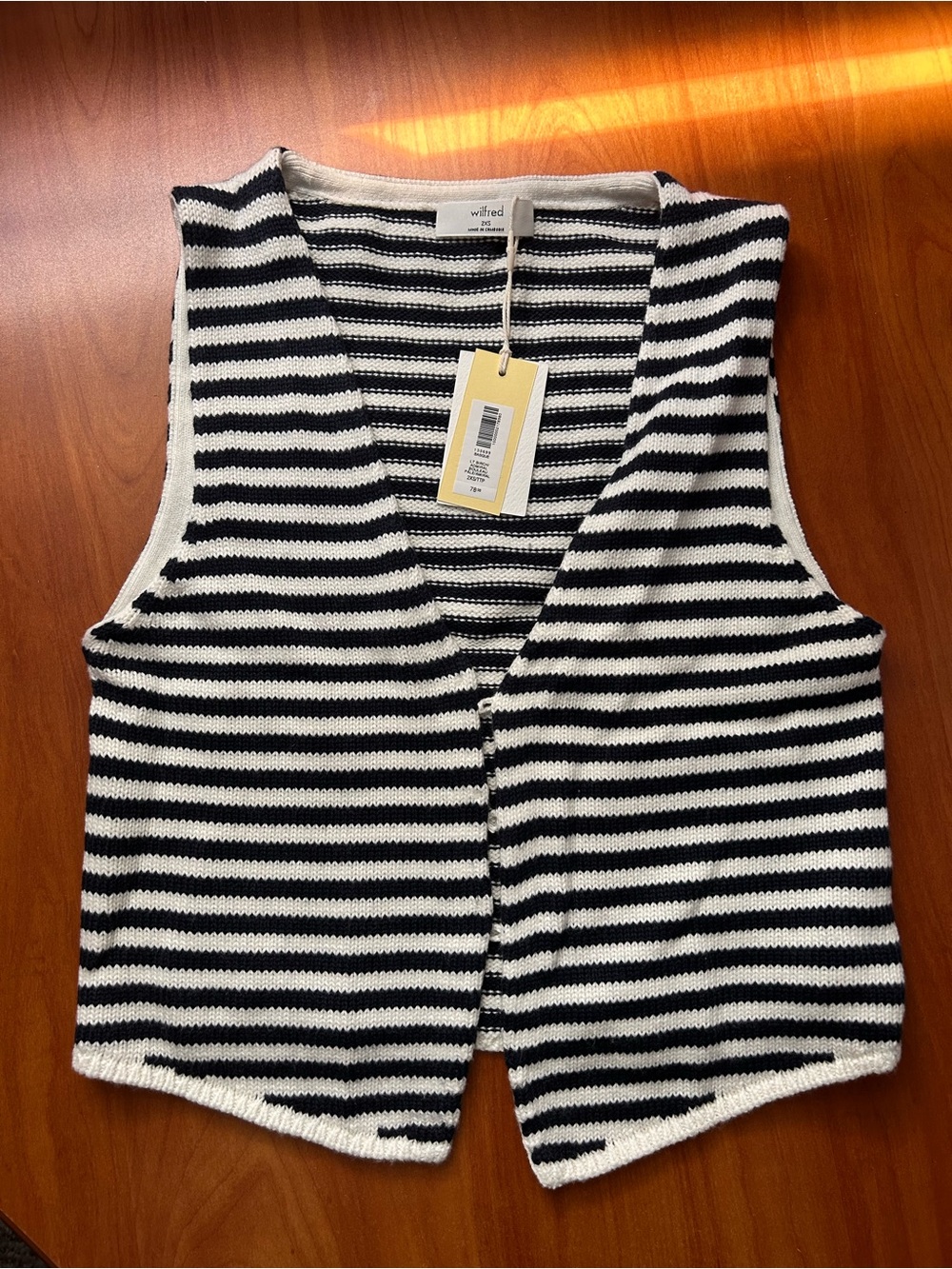 Wilfred Cotton Charm Basque Sweater Vest 2XS NWT